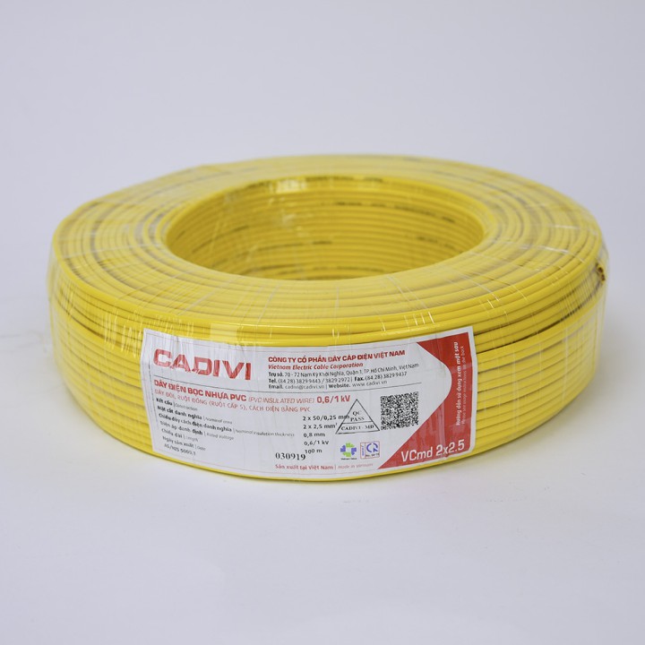 Dây Điện Cadivi CV 2.5mm – Cuộn 100m